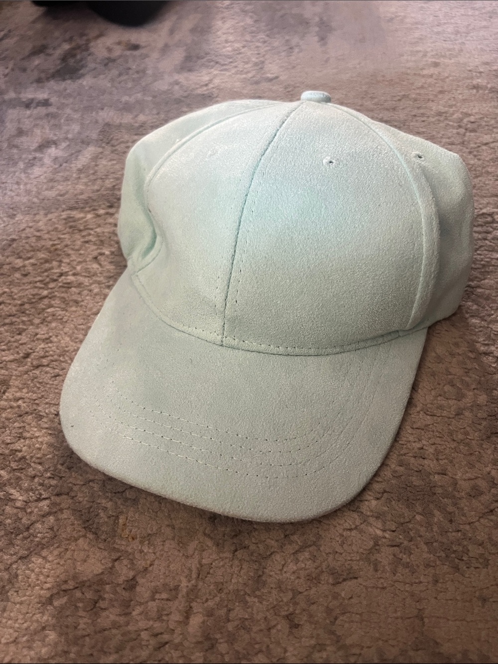 The Accessory Collective New Light Mint Suede Baseball Cap